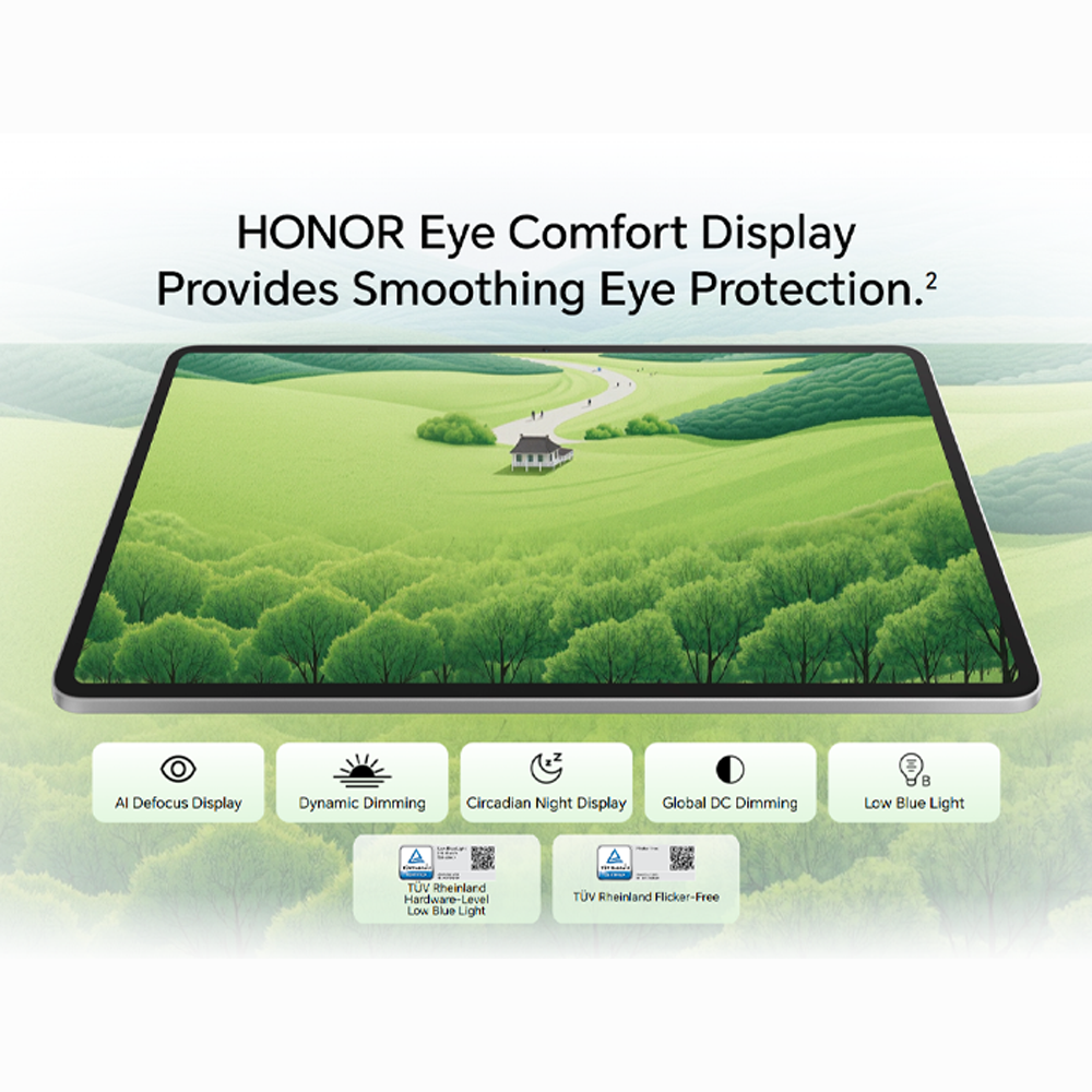 HONOR Pad 10 Wi-Fi 8GB+256GB | 8MP Main Camera | 12.1 inch | Qualcomm SM7550-AB Snapdragon 7 Gen 3 (4 nm) | Li-Po 10100mAh | Android 15, MagicOS 9