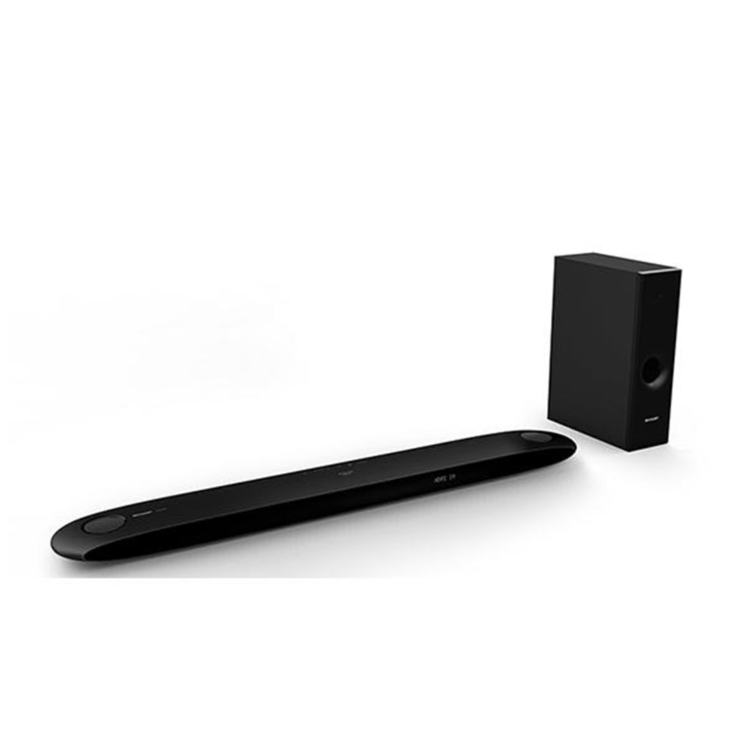 SHARP 250W 2.1ch Dolby ATMOS Sound Bar with Wireless Subwoofer HTC21DS1 | 6 Speaker System | Bluetooth | HDMI (eARC) | Sound Bar with 1 Year Warranty