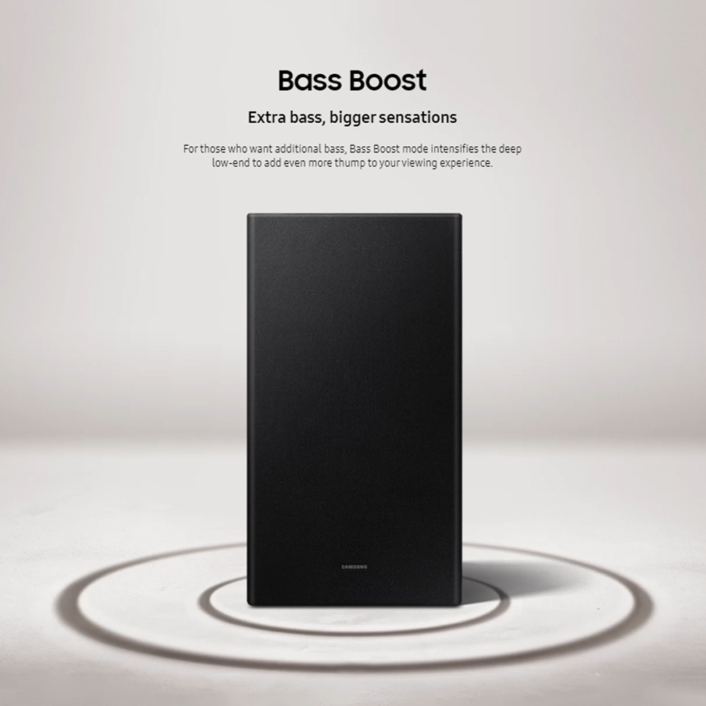 SAMSUNG 25W 2.1ch B-Series Soundbar with Subwoofer  HW-C450/XM | Subwoofer Included | Bass Boost | Adaptive Sound Lite | 1  Year General Warranty