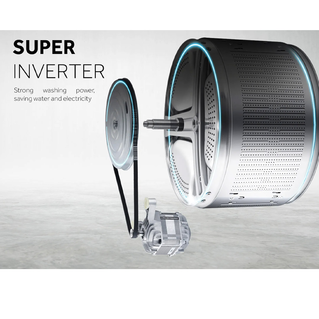 HAIER 15KG Super Inverter Front Load Washing Machine HW150-BP14986ES8 | Super XL Drum | Laser Welding Technology | Steam Wash