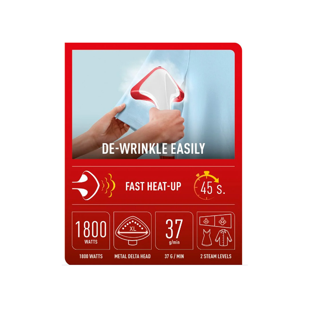 Tefal 1800W Pro Style Garment Steamer IT2440 | 2 Steam Setting | 45 Second Heat-Up Time | Sanitize | Removable Water Tank | Garment Steamer with 2 Year Warranty