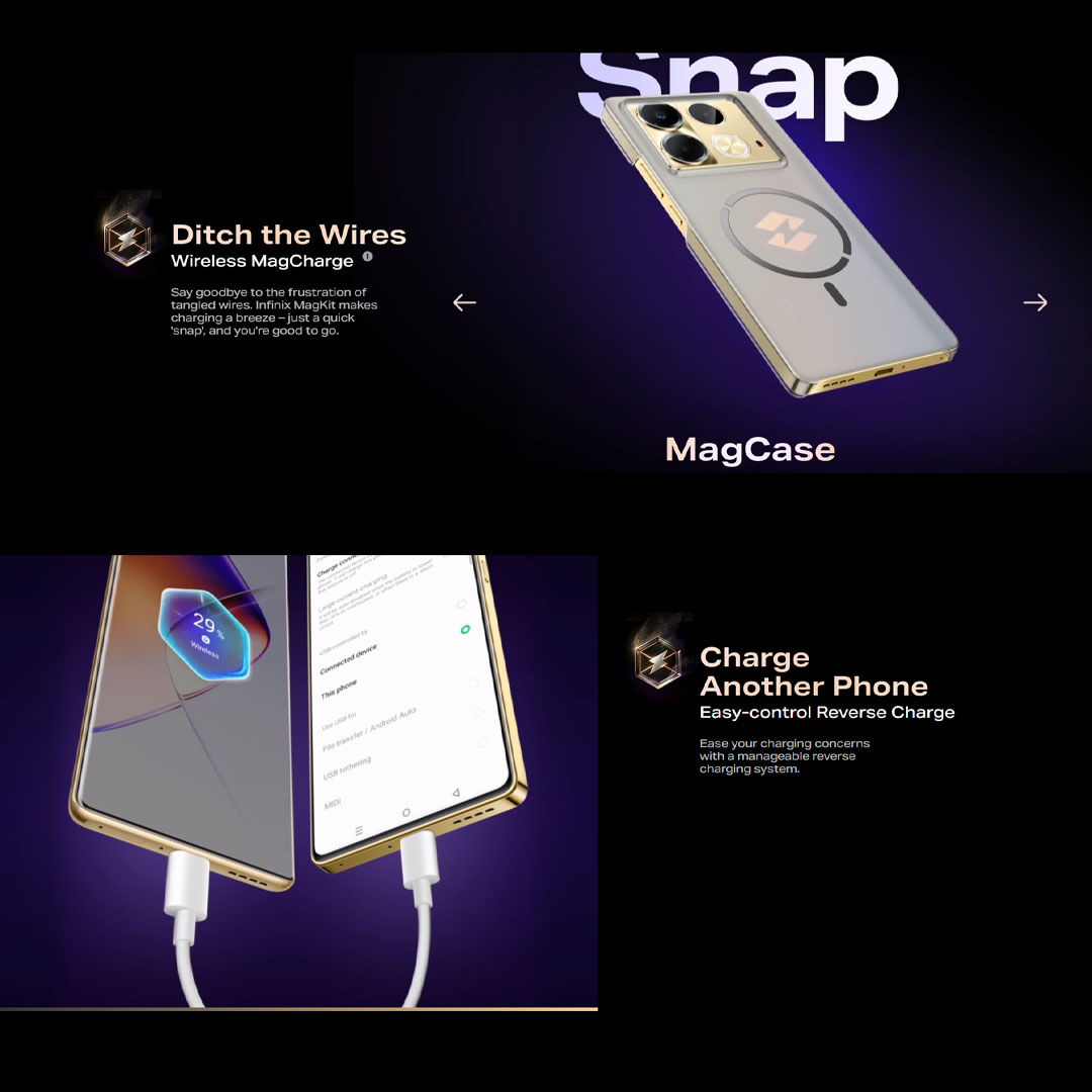 Infinix Note 40 8GB+256GB | Li-Po 5000mAh | 45W | 6.78 inches | Flexible AMOLED display | Mediatek Helio G99 Ultimate | Smartphone with 1 Year Manufacturer Warranty