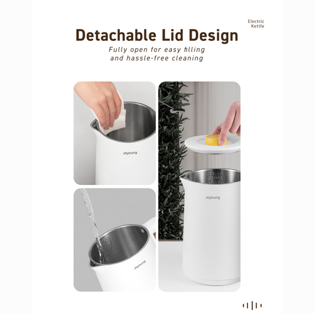 Joyoung 1.7L 304 Stainless Steel Kettle JK-17K29 | Fast Boil | Heat Protection | Easy Clean Design