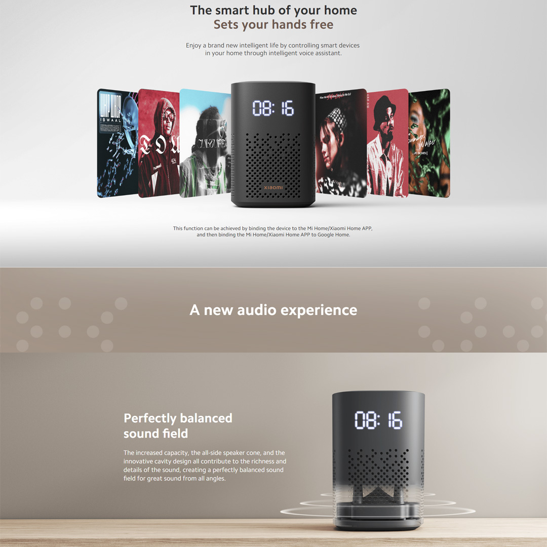 Xiaomi Smart Speaker IR Control L05G | Balanced Sound Field | Google Assistant Built-in | Smart Home Control Center | Speaker with 1 Year Warranty