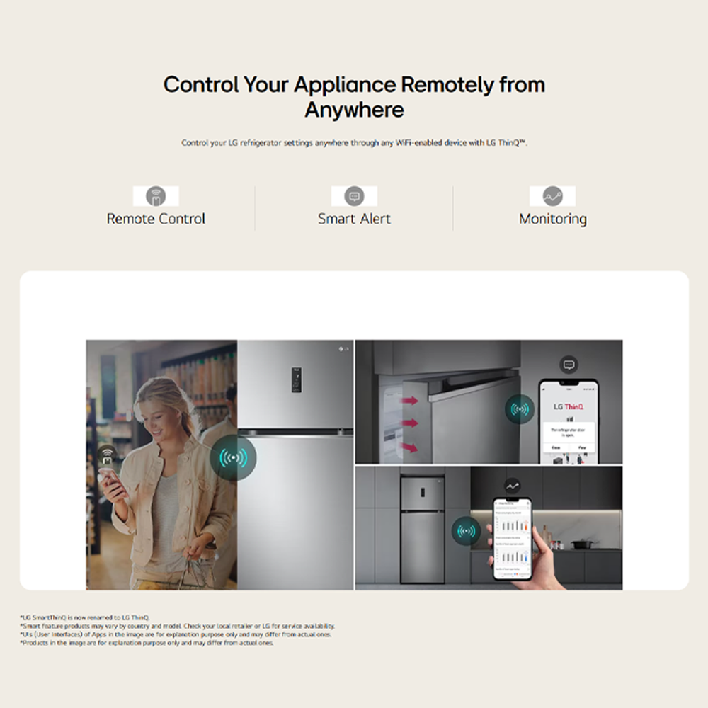 LG 410L 2 Doors Top Mount Smart Inverter Refrigerator GN-B372PQBK | Door Cooling+™ | Hygiene Fresh | Fresh 0 Zone
