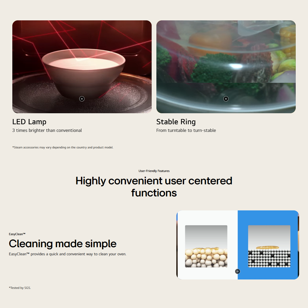 LG 25L NeoChef Smart Inverter Objet Solo Microwave Oven MS2535GIK | Auto Reheat | EasyClean™ Coating | Keep Warm