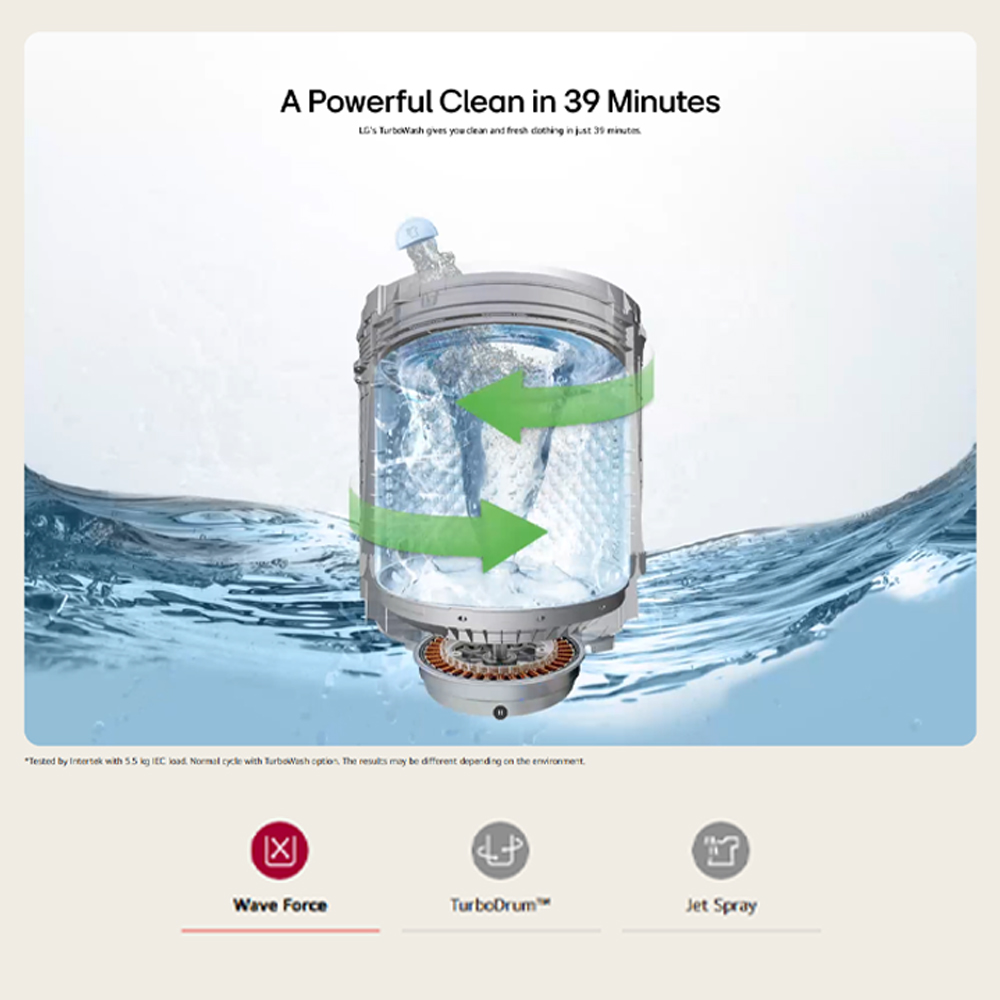 LG 18KG/20KG Top Load Washing Machine with Intelligent Fabric Care TV2518SV7K / TV2520SV7K | AI Direct Drive | TurboWash3D | Scent+ | 6 Motion DD