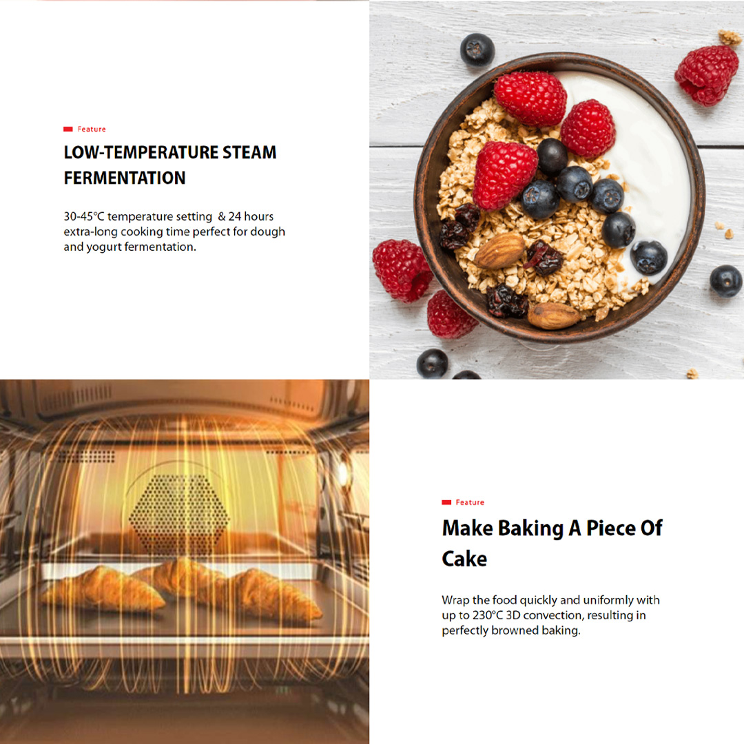 TOSHIBA 20L S1 Steam Oven MS1-TC20SF(BK) | 23 Auto Menu + 3 Cleaning Mode | Innovative Vapour-Loop System | Direct Steam Injection | 3 Steaming Modes | Steam Oven with 1 Year Warranty