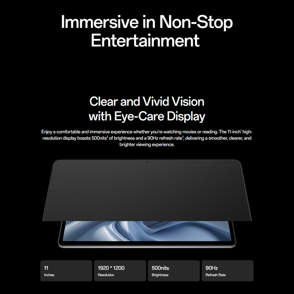 OPPO Pad SE LTE 4GB+128GB Starlight Silver | 9340mAh Long-Lasting Battery | lmmersive Eye-Care Display | Personalized Kids Mode