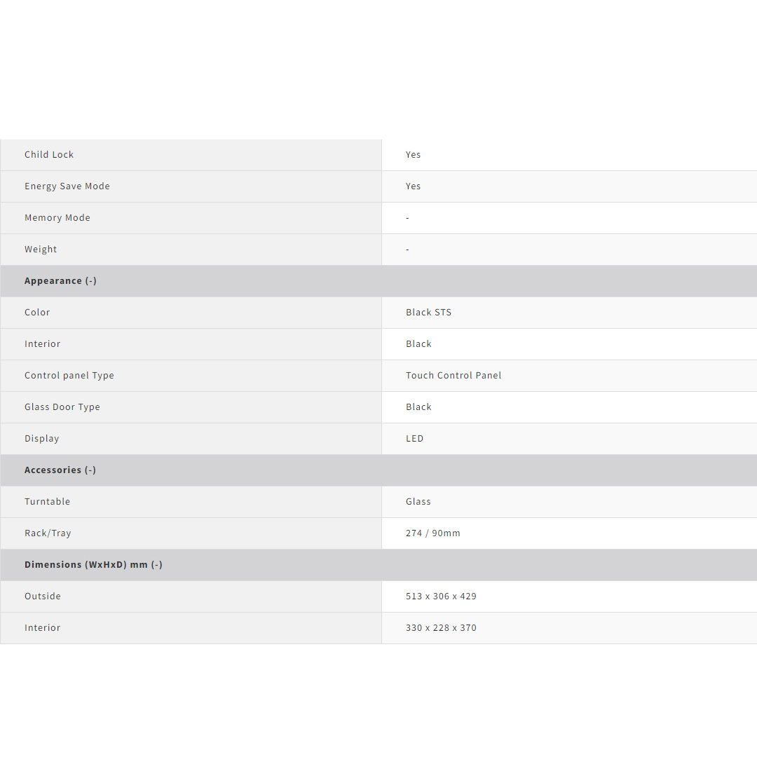 SHARP 28L Microwave Oven with Grill R759EBS | Auto Menu | Auto Defrost | Kitchen Timer | Child Lock | Energy Save Mode | Microwave Oven with 1 Year Warranty