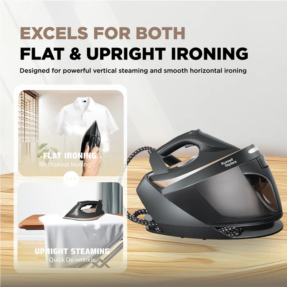 Russell Taylors 3000W Optisense Steam Generator Steam Iron SG1 PRO | Optisense Temperature Control | Secure Lock System