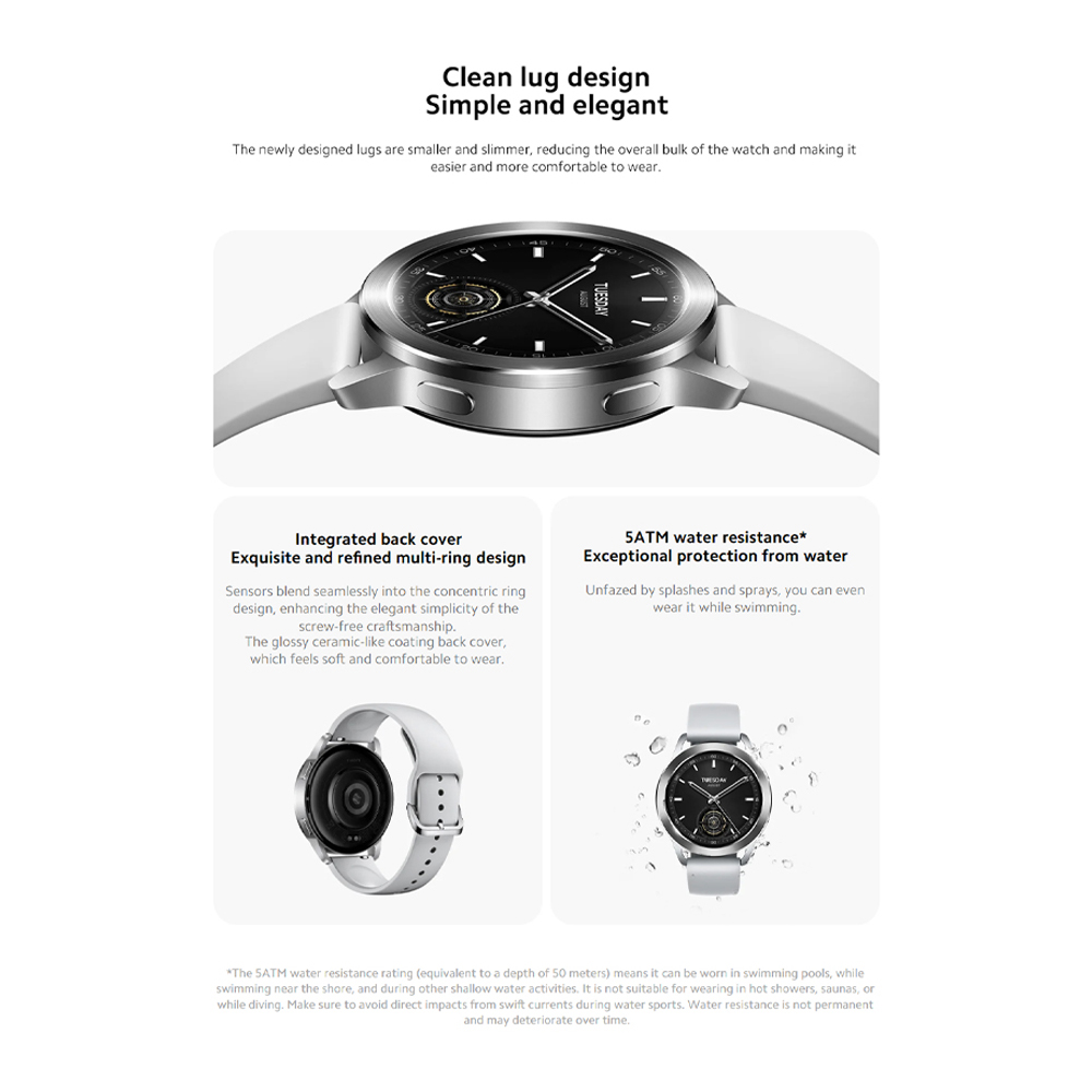 Xiaomi Watch S3 | Interchangeable  Bezel Design | Upgraded All-Round Health Monitoring | 1.43" Large AMOLED Display | 1  Year General Warranty