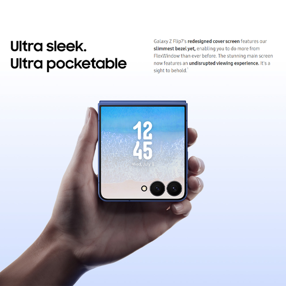 SAMSUNG Galaxy Z Flip7 | Our Largest FlexWindow | 50 MP Selfie Camera | Galaxy AI