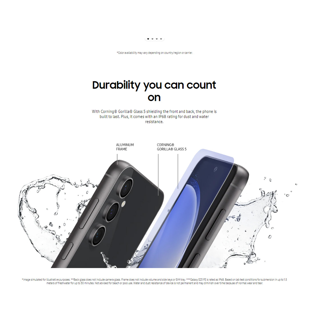 SAMSUNG Galaxy S23 FE 8GB+256GB | Nightography-Photo | High-quality-camera | Vision-Booster | Super Fast Charging | Smartphone with 1 Year Warranty 