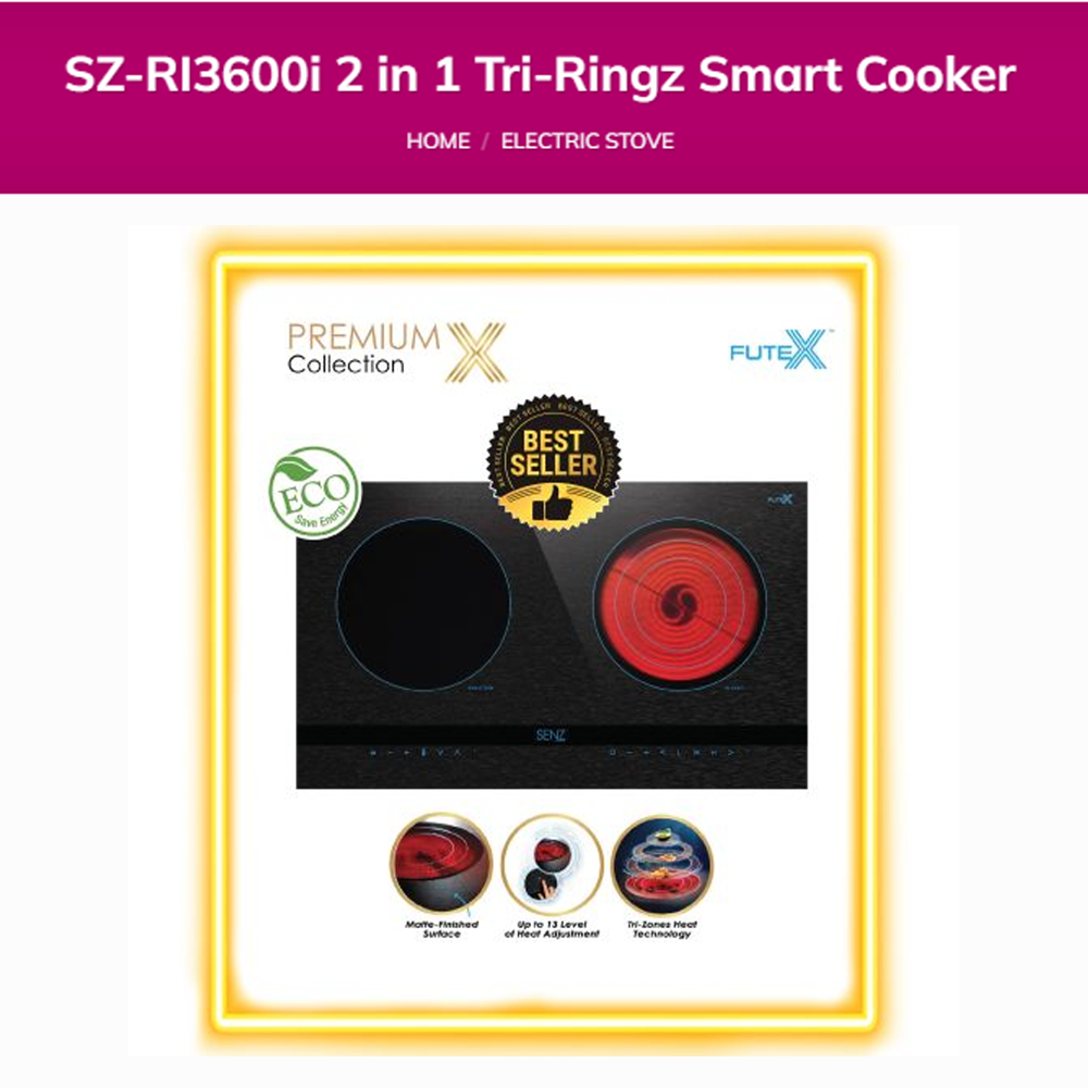 SENZ 2 Burners MultiCooker & SmartCooker  SZ-RI6200i / SZ-RC8200i / SZ-RI3600i | Touch Button | LED display | Pre-set heat level | Burners with 1 Year Warranty