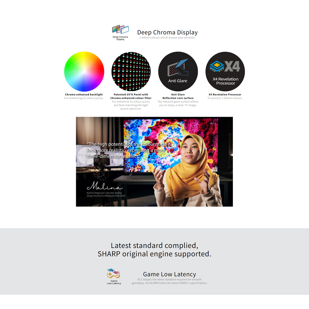 SHARP 50"/60"/65"/70" AQUOS 4K UHD Android TV | YouTube | Netflix | HDMI | USB | Auto Volume | App Store | Google Assistant | Sleep Timer | Bluetooth | Android TV with 2 Year Warranty