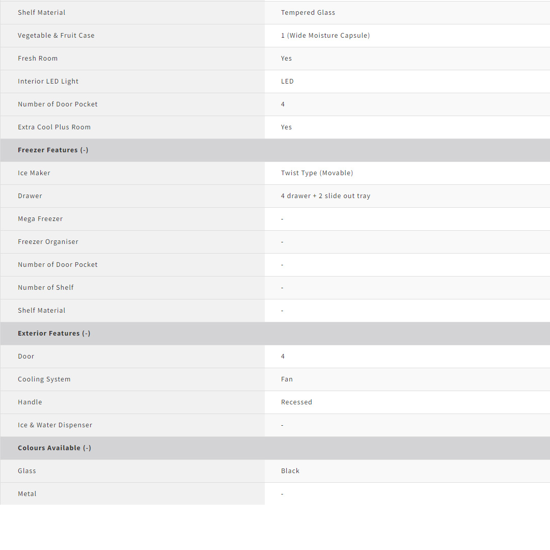 SHARP 750L Multi Doors Avance J-Tech Inverter Refrigerator SJF921VGK | Deep Freezing | Extra Cool Plus | Eco Mode | Door Alarm | Refrigerator with 1 Year Warranty