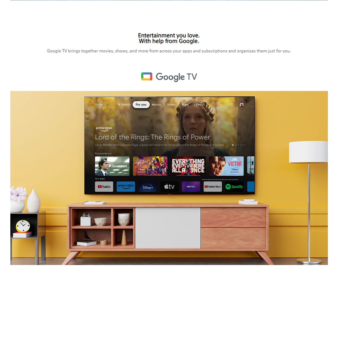 SONY 75" 4K UHD High Dynamic Range (HDR) Smart TV (Google TV) KD-75X77L | 4K X-Reality™ PRO | Chromecast built-in | Motionflow™ XR 200 | Smart TV with 2 Years Warranty