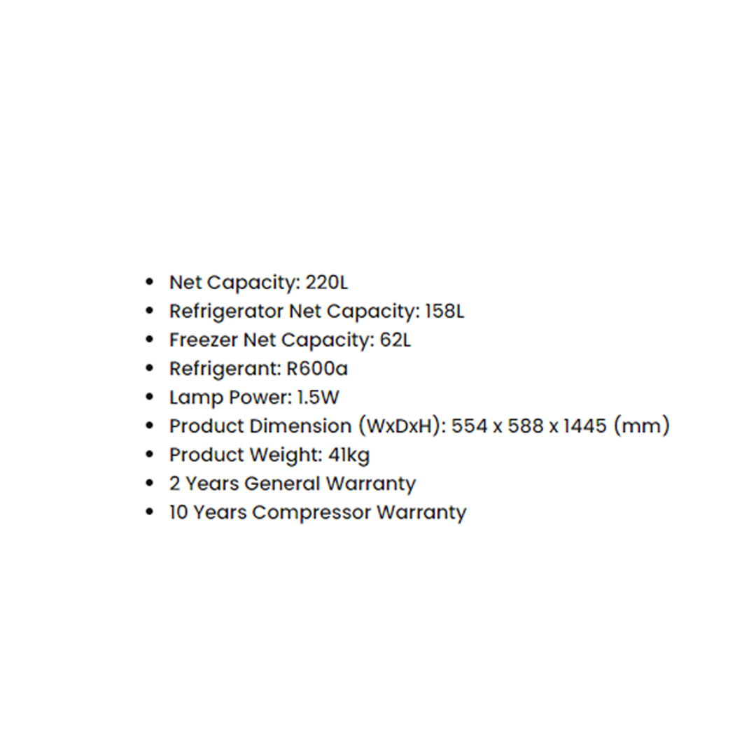 SKYWORTH 258L 2 Doors Top Mount Non-Inverter Refrigerator SRD-265WT | Multi Air Flow | Total No Frost | Flexi Door | Refrigerator with 1 Year Warranty