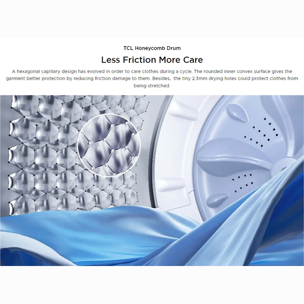 TCL 7KG/11KG Top Load Washing Machine TWA70-A101M-09/ TWA110-F307GM-09 | Fuzzy Control | Magic Filter | Drum Clean | TCL Honeycomb Drum |  Child Lock | 24 Hours Delay | Memory Backup