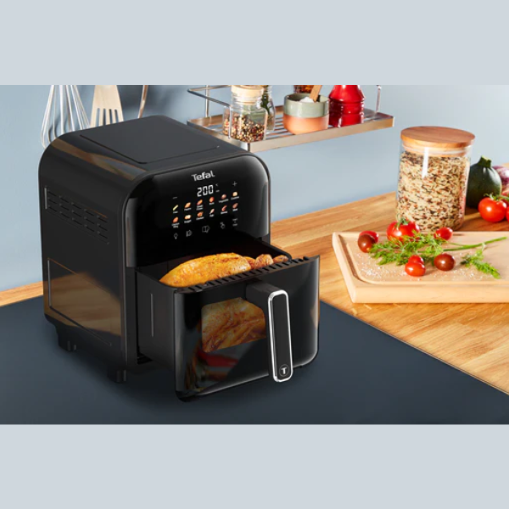 Tefal 6L Easy Fry Far-Infrared Vision Digital Air Fryer EY821865 | Far-Infrared Technology | Digital Control Panel | With Viewing Window