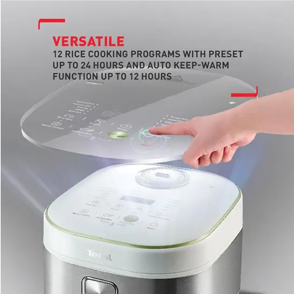 Tefal 1.5L Healthy & Tasty Plus IH Rice Cooker RK862165 | 12 Versatile Programs | Precision IH Technology