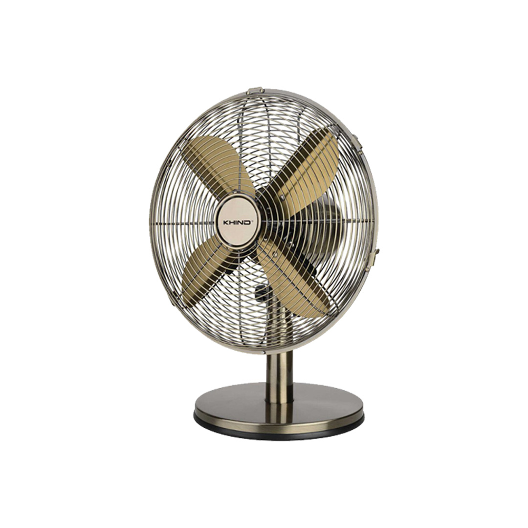 KHIND 16" Antique Table Fan TF161A | Built-in Safety Thermal Fuse | 3 Speed Setting by Rotary Switch | Full Metal Body | Table Fan with 1 Year Warranty