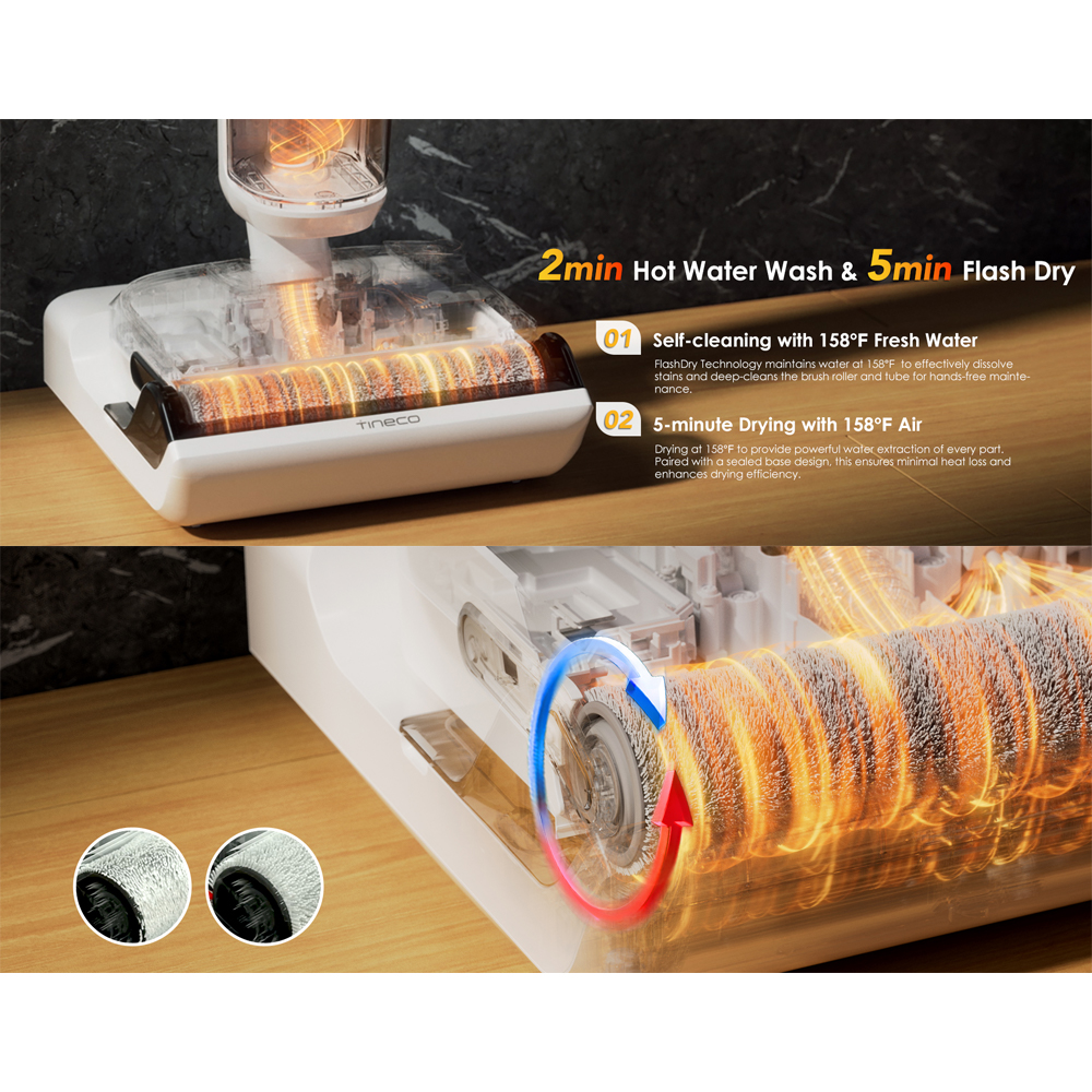 Tineco 22AW Floor One Stretch S6 | Reach Hidden Areas | 5.1 inch Compact Design | Innovative MHCBS™ Technology