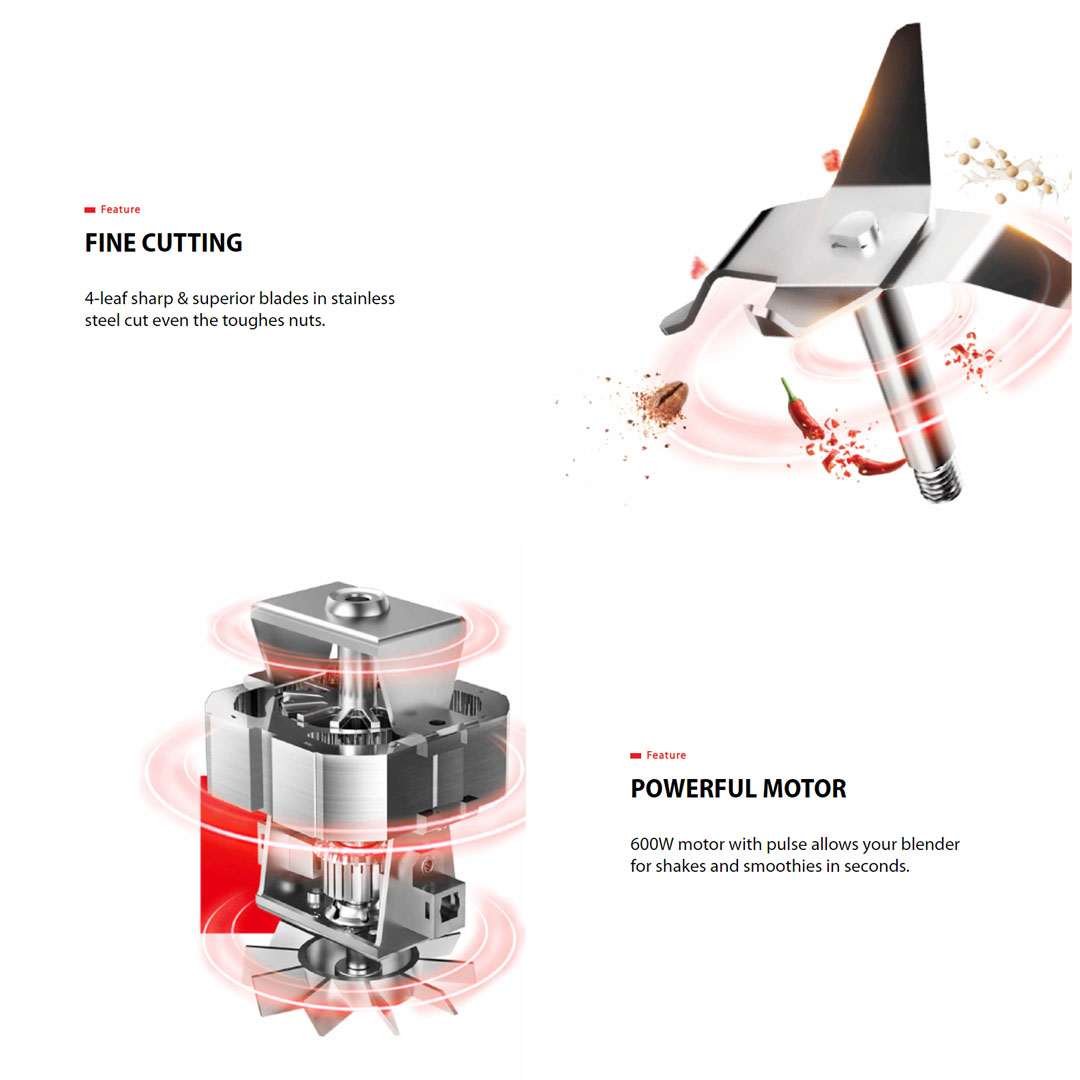 TOSHIBA 2L Multifunction Blender BL-60PH3TMY(H) | Real Smooth Power | Instant Grinding | Powerful Motor : 600W | Blender with 1 Year Warranty