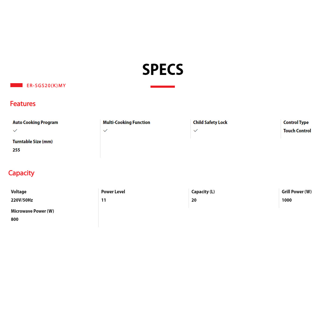TOSHIBA 20L/34L Microwave Oven ER-SGS20(K)MY/ER-SGS34(K)MY | Microwave & Grill | 9 Auto Cooking Menu | Weight & Time Defrost | Microwave Oven with 1 Year Warranty
