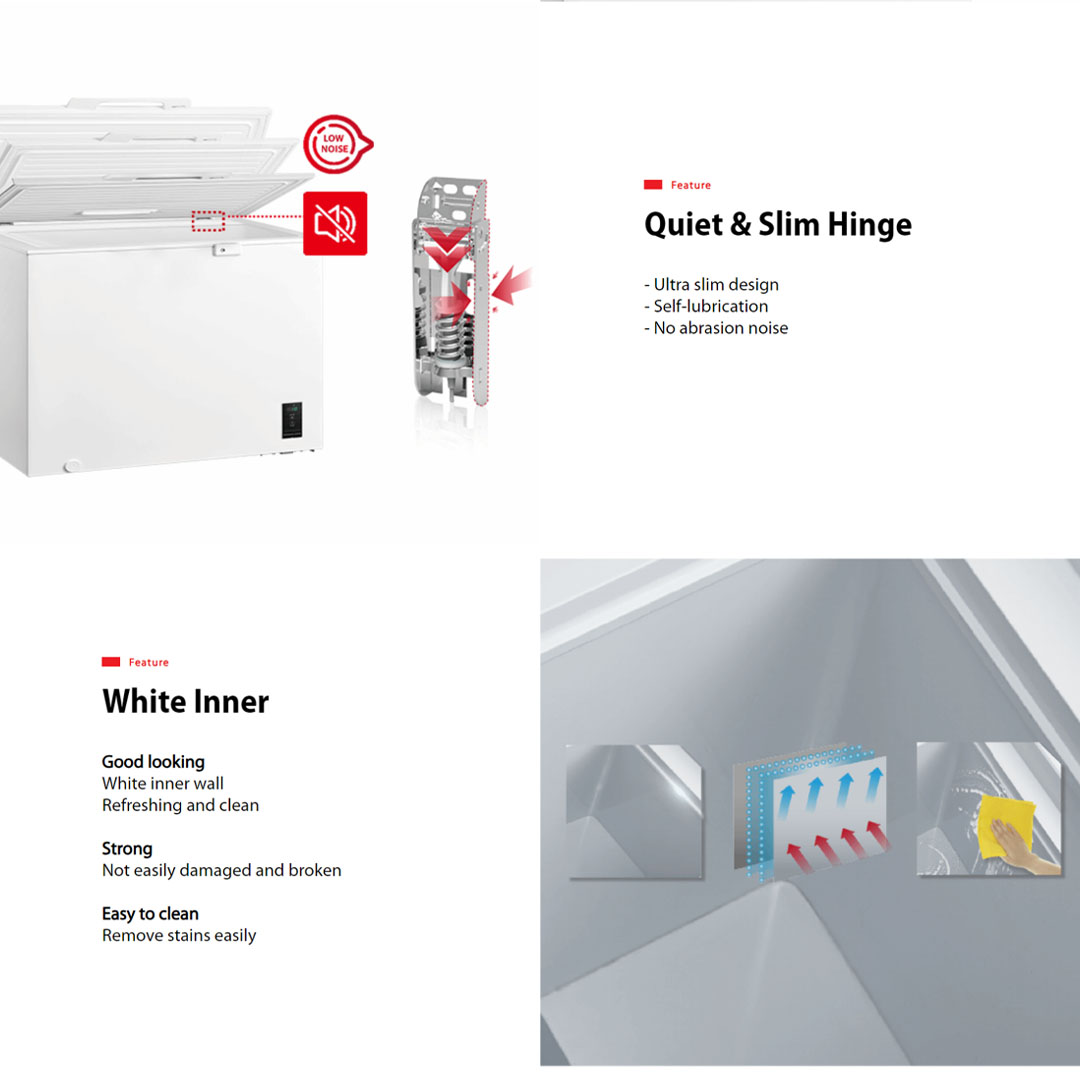 TOSHIBA 390L Chest Freezer GR-RC390CE-DMY(01) | Quiet & Slim Hinge | 2 in 1 CHEST FREEZER | D Freezing Tube | Freezer with 1 Year Warranty