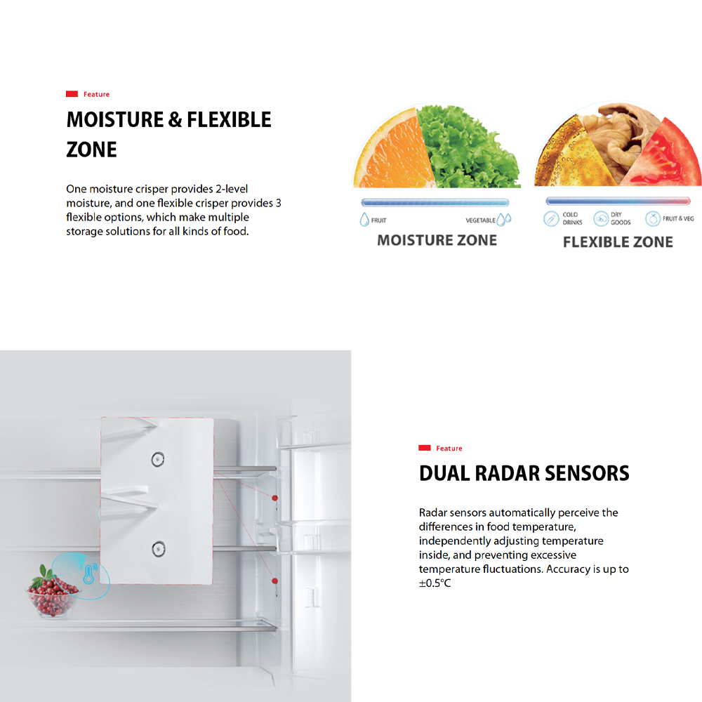 TOSHIBA 580L Multi Doors Origin Inverter IoT Refrigerator GR-RF608WI-PMY(06) | Smart Control | Moisture & Flexible Zone