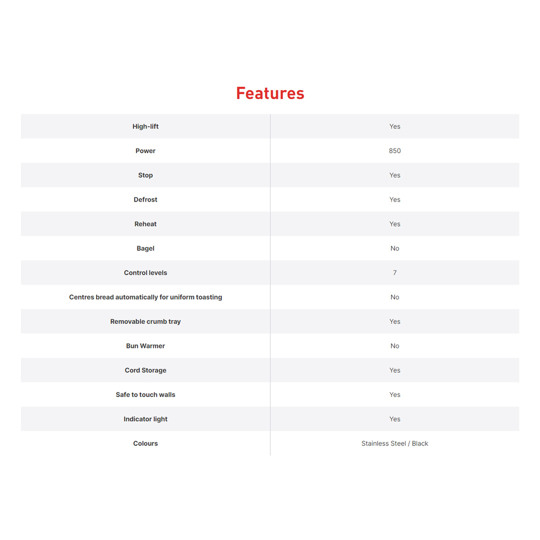 Tefal 2 Slices Express Toaster TT410D | 7 Browning Levels | Removable Crumb Tray | Indicator Light | Defrost | Reheat | Toaster with 2 Year Warranty