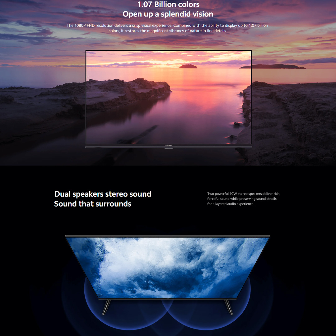 Xiaomi 43" FHD / 55" 4K UHD Google TV | TV A 43 FHD / TV A 55 | Bezel-Less Design | High-Performance Processor | Google TV with 2 Year Warranty