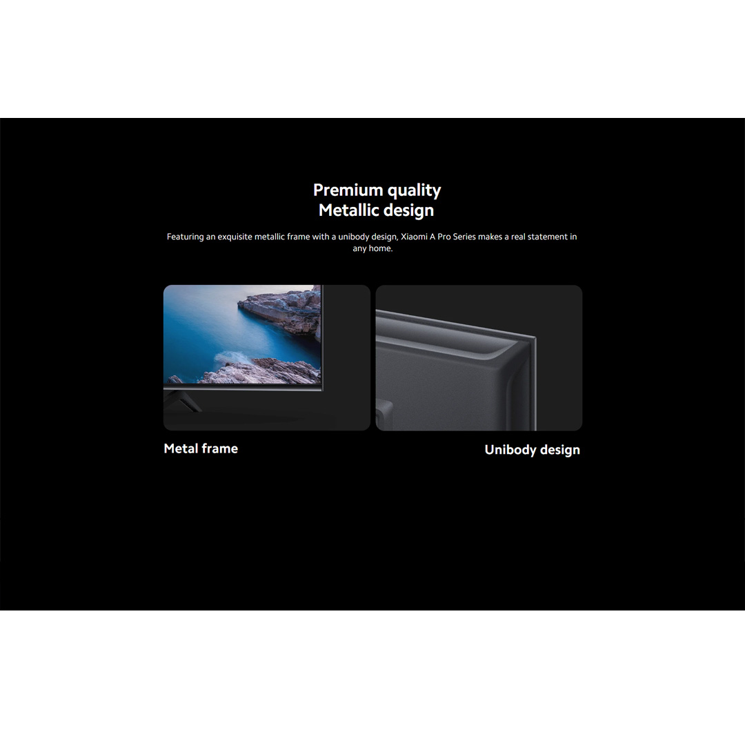 Xiaomi 43" / 55" / 65" 4K UHD Google TV | TV A Pro 43 / TV A Pro 55 / TV A Pro 65 | Wide Color Gamut 4K Display with Dolby Vision® | Google TV with 2 Year Warranty