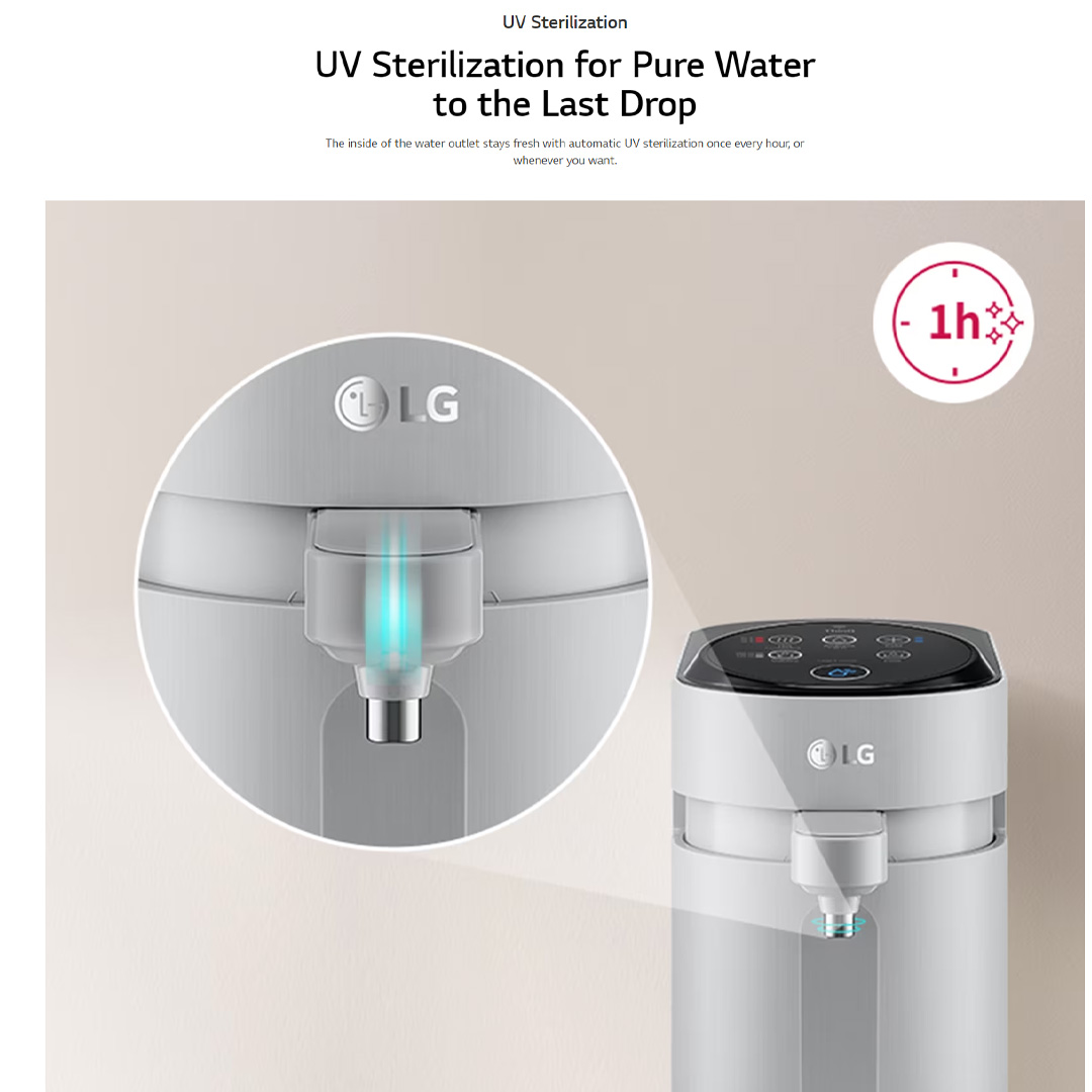 LG PuriCare™ Tankless Water Purifier with 4-Stage Filtration WD517AN | Tankless Hot & Cold | Ambient Water | ThinQ | Water Purifier with 1 Year Warranty