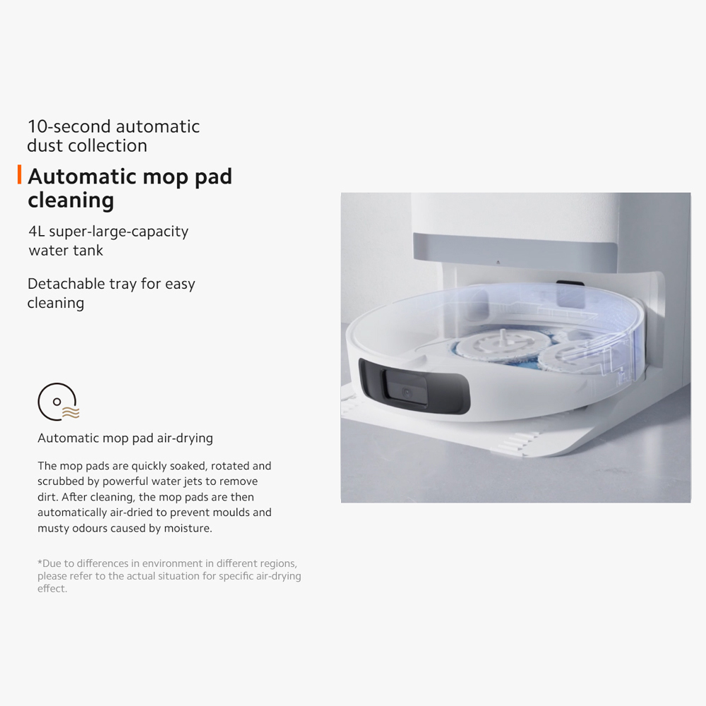 Xiaomi 75W Robot Vacuum X20+ | All-in-one smart base station | Enhanced vacuuming and mopping performance | LDS laser navigation | 1  Year General Warranty
