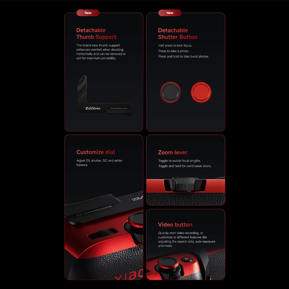 Xiaomi 15 Ultra Photography Kit Legend Edition 25017PSB6S | Video button | 67mm Filter Adapter Ring | Massive 2000mAh (typ) battery