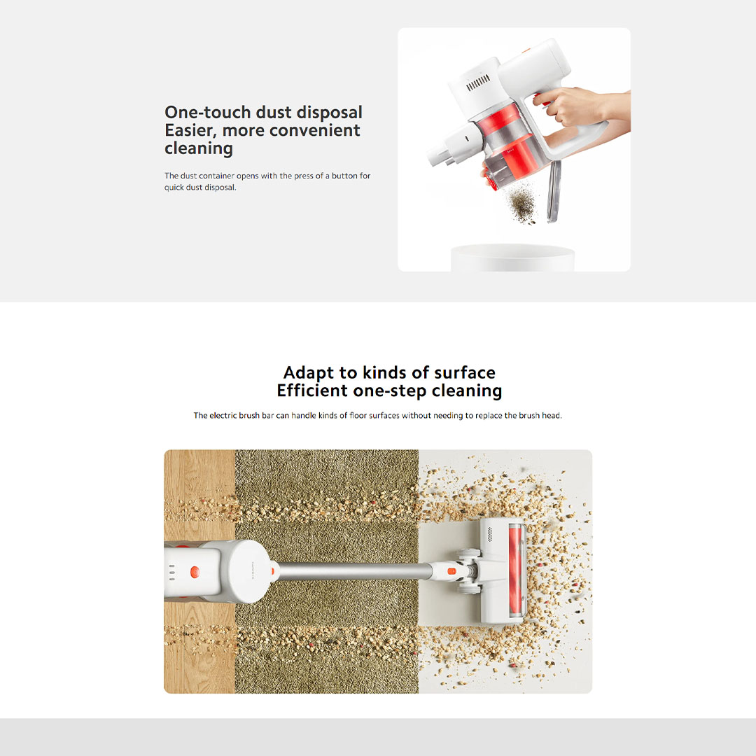 Xiaomi 215W Cordless Vacuum Cleaner G20 Lite C203 | Five-stage filtration | Ultra-long battery life | Upgraded brush head combo | 1  Year General Warranty