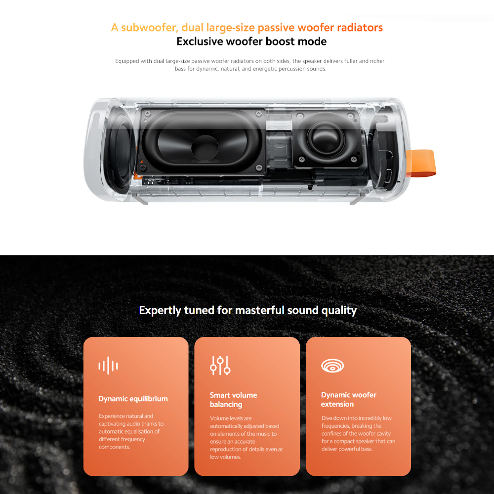 Xiaomi Sound Outdoor MDZ-38-DB | True wireless stereo sound | Powerful 30W output | Up to 12 hours long-lasting battery