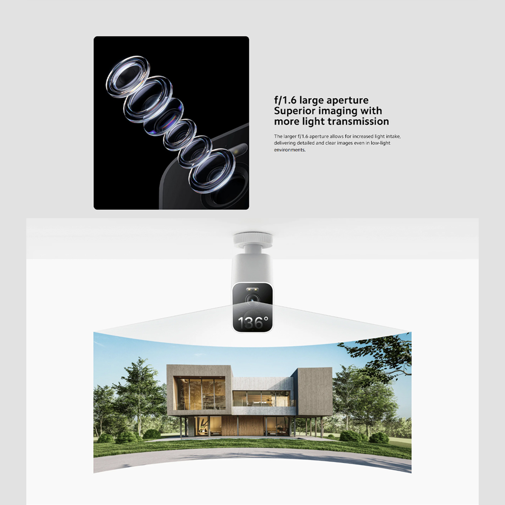 Xiaomi 2500P Outdoor Camera BW500 MJSXJ06BY | 6-month durable battery | 2.5K full-colour night vision