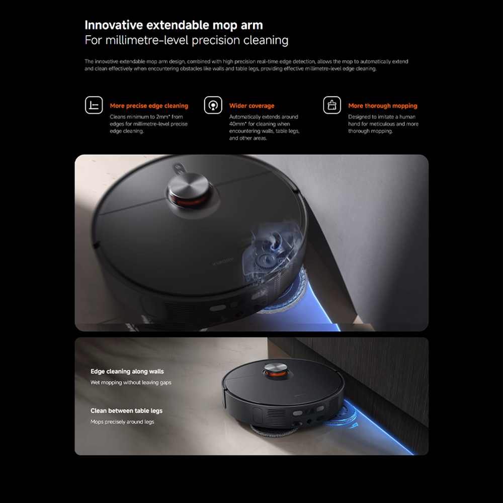 Xiaomi 55W Robot Vacuum X20 Max D109GL | Extendable mop arm | 8000Pa | 4800mAh | Smart carpet detection