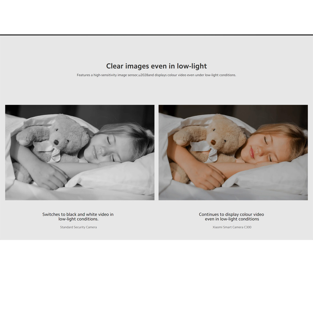 Xiaomi 1296P Smart Camera C300 XMC01 | 2K Ultra-clear HD | Upgraded 6P Lens for a Higher-quality Display | Two-way Voice Calls in Real Time | Smart Camera with 1 Year Warranty