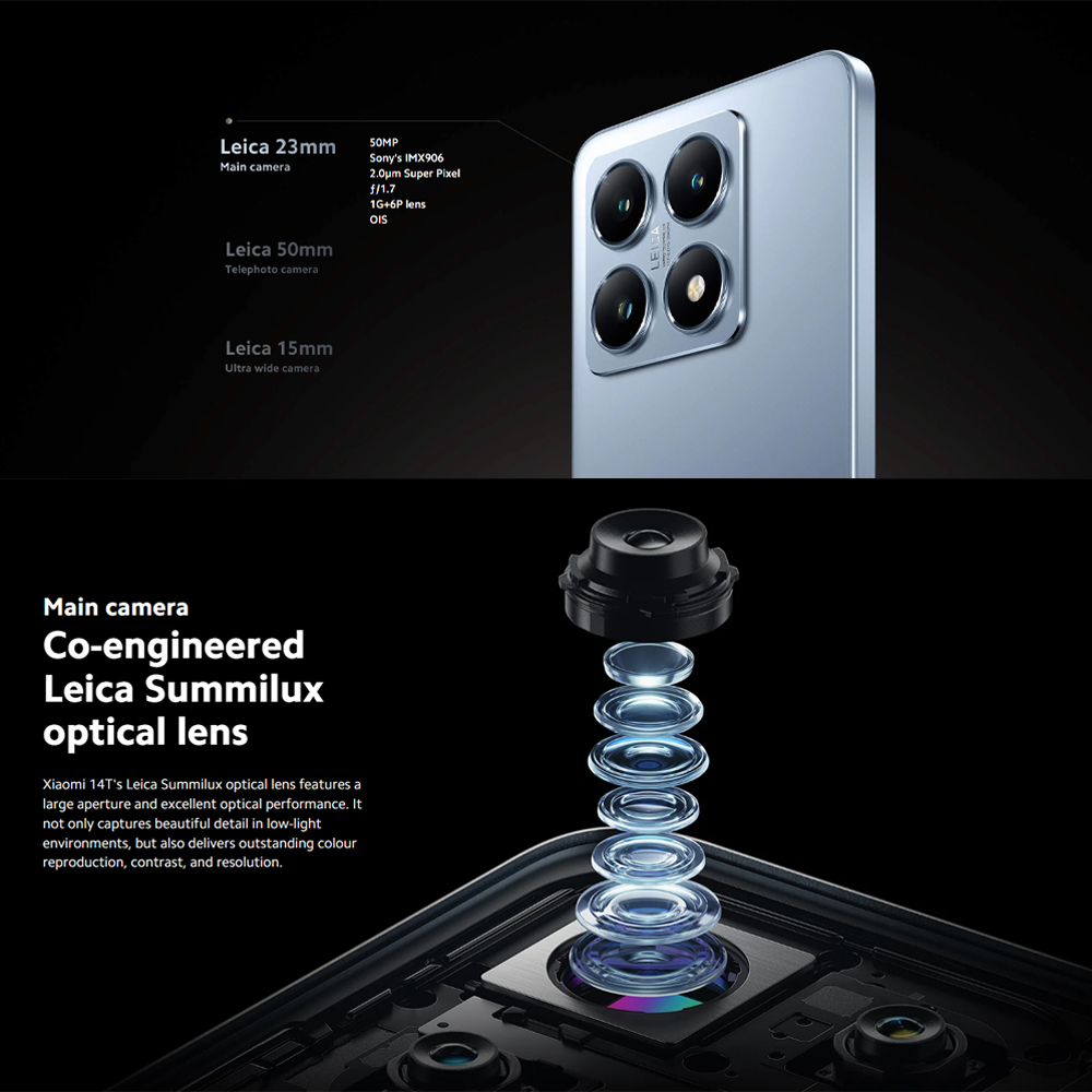 Xiaomi 14T 12GB + 256GB/512GB | 6.67", AMOLED | Mediatek Dimensity 8300 Ultra (4 nm) | 67W turbo charging