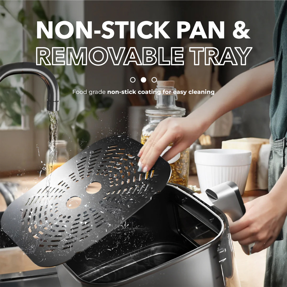 Russell Taylors 4.5L 3D Visionary Digital Air Fryer Z4 |  Function Controller  Digital | Plug 3 Pin Plug | Digital Visionary See-Through |  360° Rapid Air Circulation Technology | 2  Year General Warranty