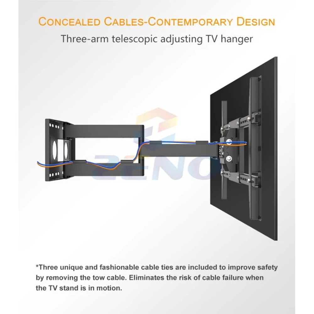 Zeno 55"-100" LED TV BRACKET - Full Motion Cantilever Mount (DOUBLE CANTILEVER ARM) LP620