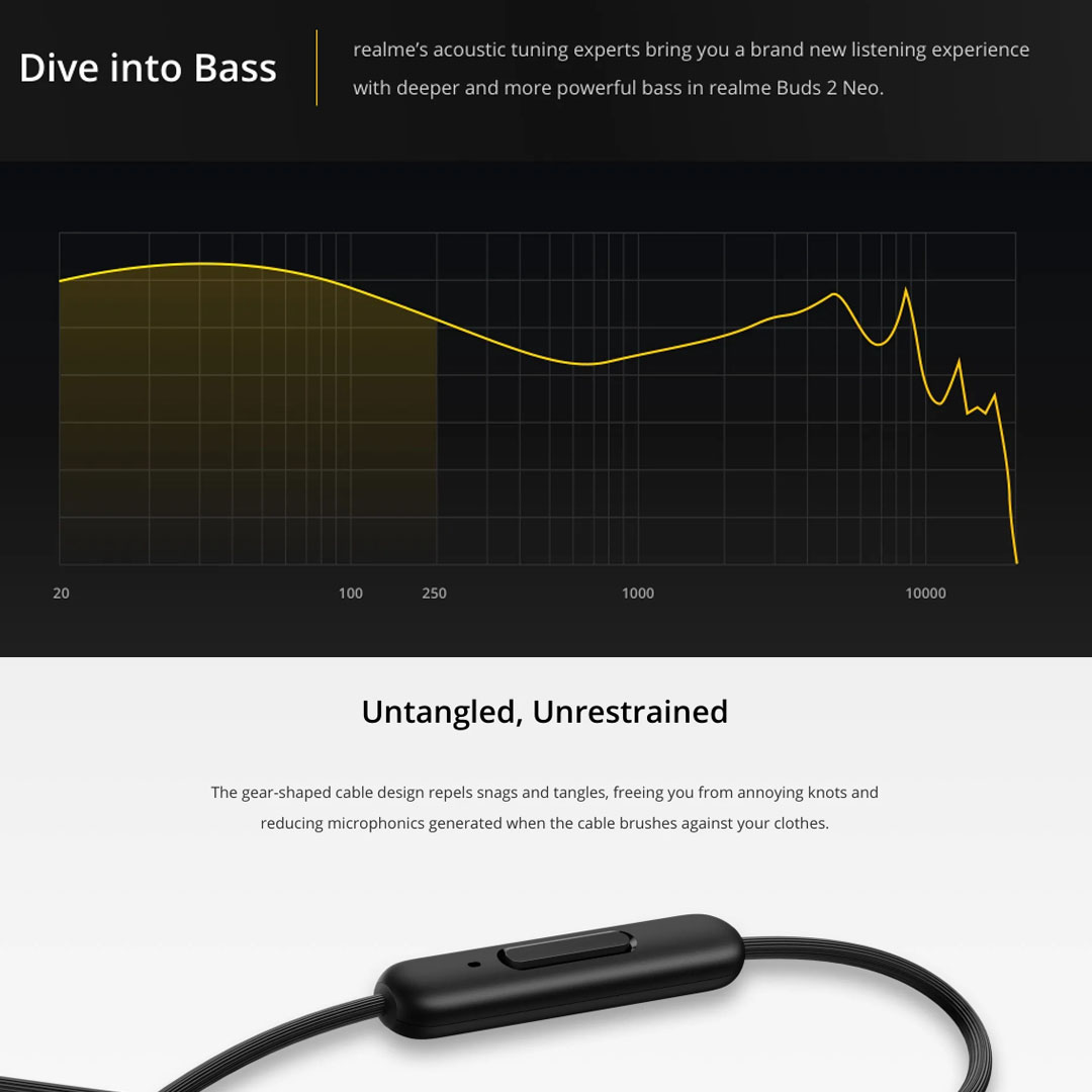 realme Buds 2 Neo | Durable Angled Design | Excellent Bass Performance | Superior Sound with an 11.2mm Large Driver | Active Noise Cancellation | Earbud with 6 months Warranty