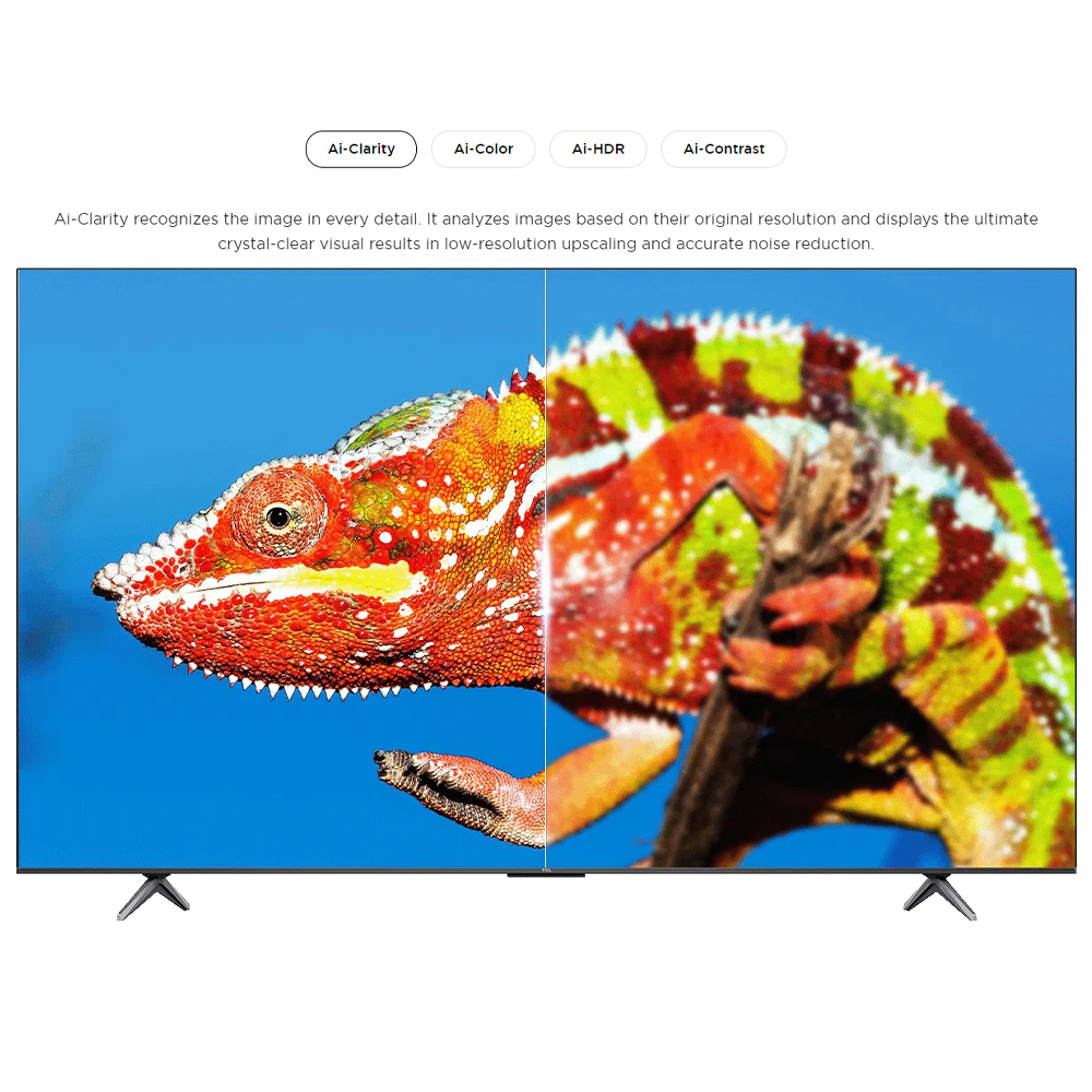 TCL 55" P655 4K UHD Google TV 55P655 | AiPQ Processor | Dynamic Color Enhancement | Dolby Audio | T-SCREEN | Bezel-less