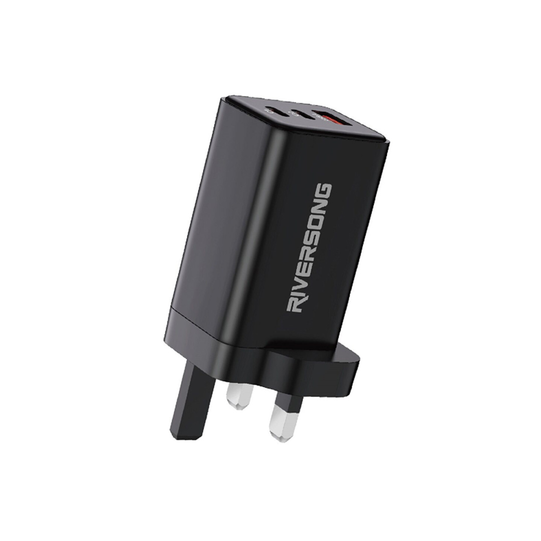 RIVERSONG 65W PowerKub G65 GaN5 Super Fast Charging Wall Charger Adapter AD102 | Advance Gan Tech | Multiple Protection | Adapter with 1 Year warranty