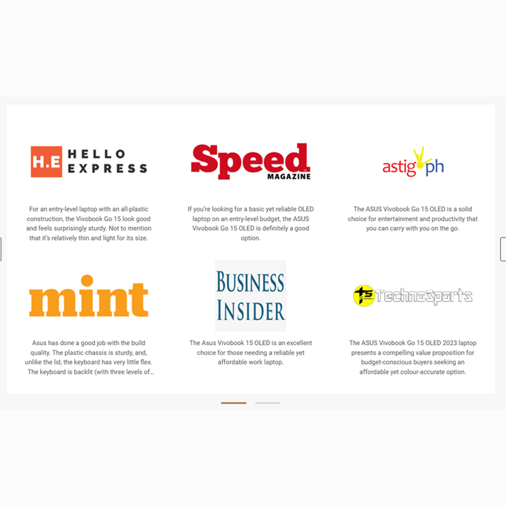 ASUS Vivobook Go 15 Laptop E1504F-ANJ871WS | 8GB+512GB SSD | AMD Ryzen 3 7320U Processor 2.4GHz | 15.6-inch